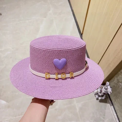 Dior Womens Straw Hat Luxury Brand Design Dior Cap with Original Box  