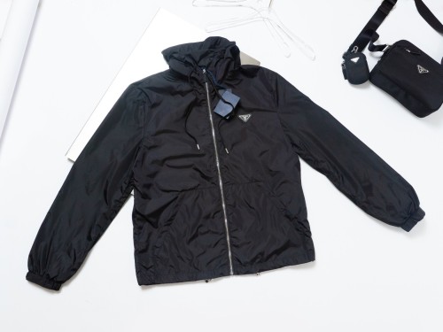 Prada Men Womens Coat Jacket Luxury Brand Womens Jackets Windbreaker Top Quality   