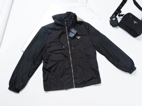Prada Men Womens Coat Jacket Luxury Brand Womens Jackets Windbreaker Top Quality   
