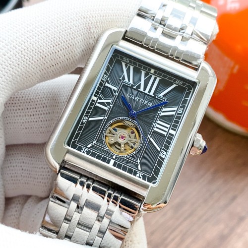 Cartier Mens Watch Luxury Brand Design Fashion Type with Original Box