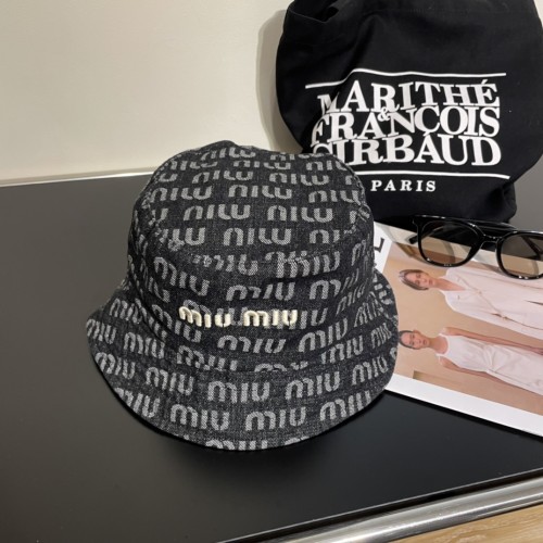 Miumiu Womens Cap Bucket Hat Luxury Brand with Original Box  