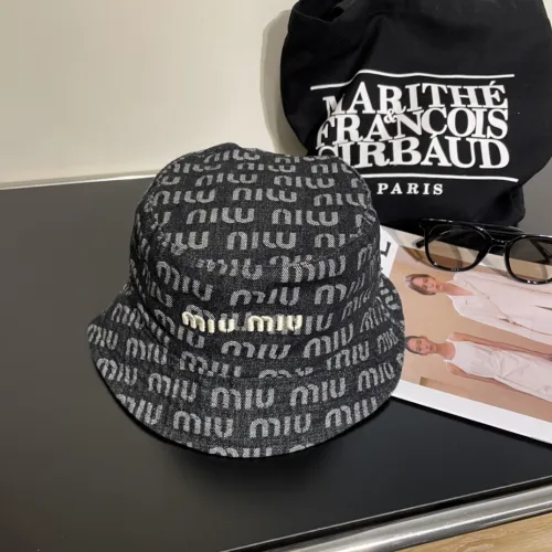 Miumiu Womens Cap Bucket Hat Luxury Brand with Original Box  