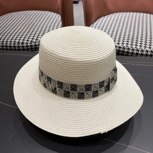 Loewe Womens Bucket Hat Straw Hat Luxury Brand Design Loewe Hats with Original Box  