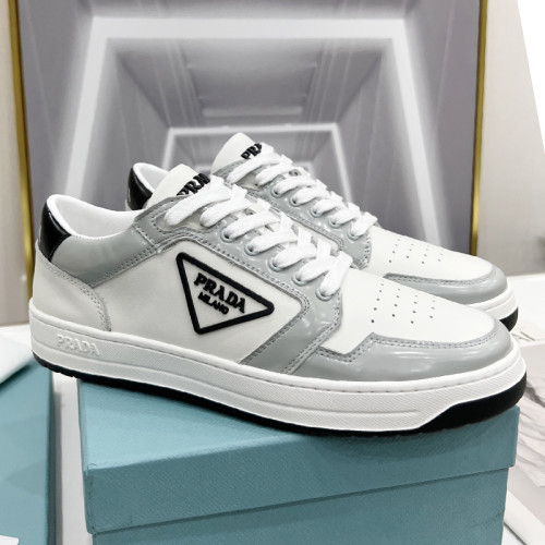 Prada Mens Shoes Casual Luxury Brand Breathable Sneakers with Original Box Downtown leather sneakers 2EE364_3LKG_F0964