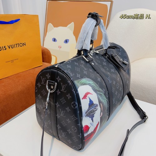 Louis Vuitton Womens and Mens Unisex Bags Luxury Brand LV Keepall Bandoulière 45 Fashion Design Travel Bag