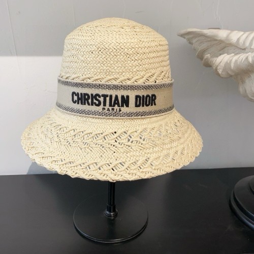 Dior Womens Bucket Hat Straw Hat Luxury Brand Design Dior Cap with Original Box  