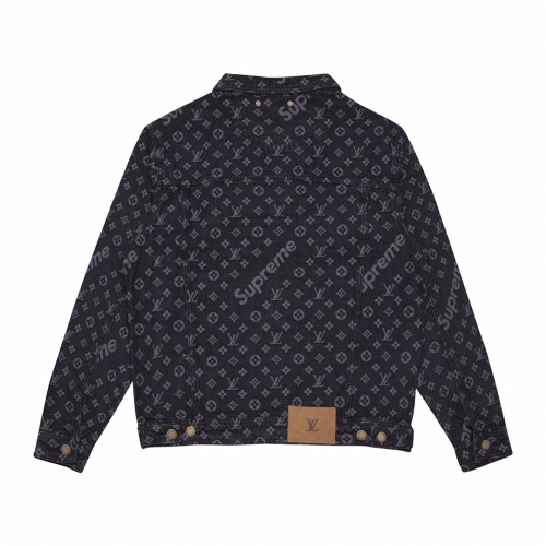 Louis Vuitton x Supreme Men Womens Jackets Denim Coat Luxury Brand Mens Jackets Top Quality   