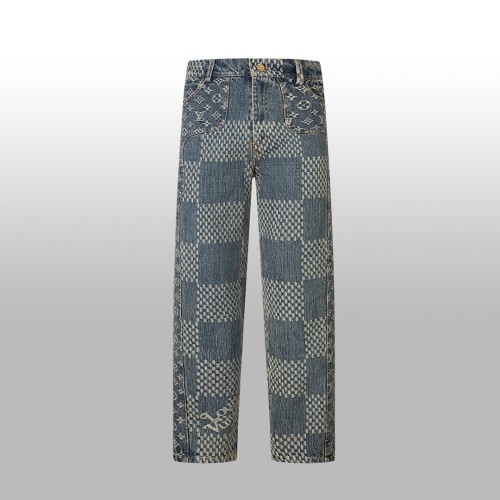 Louis Vuitton x Nigo Luxury Brand Women Mens Pant Jeans   