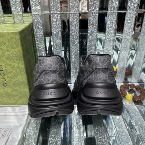 Gucci Womens Shoes Sneakers Luxury Brand Women's GG Rhyton sneaker GG Supreme canvas with Original Box 704796 KGD00 1000
