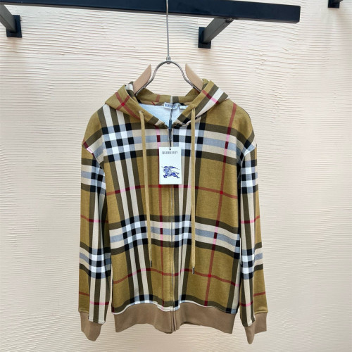 Burberry Womens Mens Sweatshirt Luxury Brand Mens Zip Hoodie   