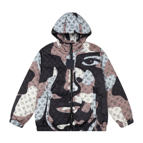 Louis Vuitton Men Womens Hoodie Coat Luxury Brand Mens Down Jacket Top Quality   
