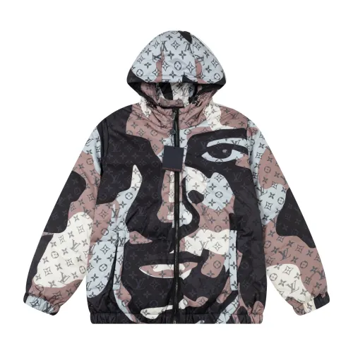 Louis Vuitton Men Womens Hoodie Coat Luxury Brand Mens Down Jacket Top Quality   