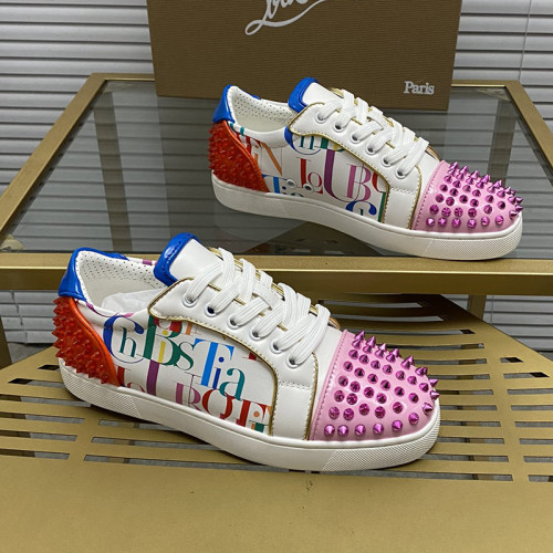 Christian Louboutin Mens Shoes Sneakers Luxury Brand Red Bottom Design Sports Footwears with Original Box