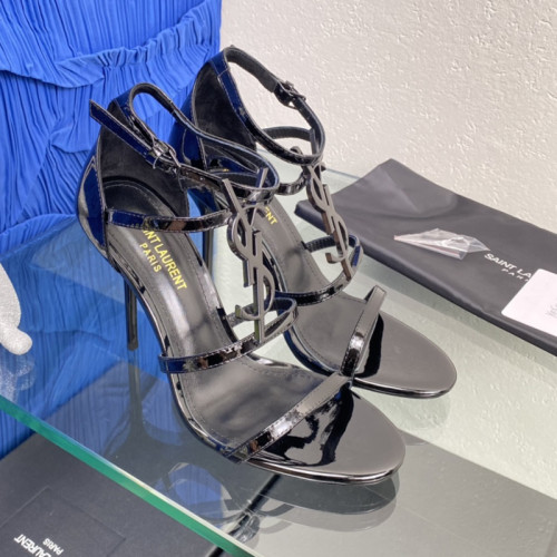 Saint Laurent YSL Womens Shoes Sandals Cassandra Monogram High Heel 10.5cm with Original Box