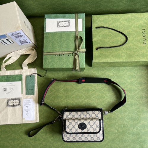 Gucci Womens Mens Bags Crossbody Shoulder Messenger Bags Luxury Brand Messenger bag with Interlocking G GG Supreme 674164 9C2VN 4076 with Original Box