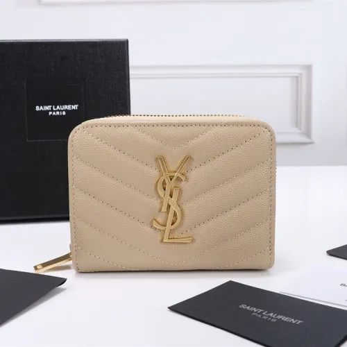 Saint Laurent YSL Womens Bag Designer Luxury Brand Women Wallets Coin Purse with Original Box