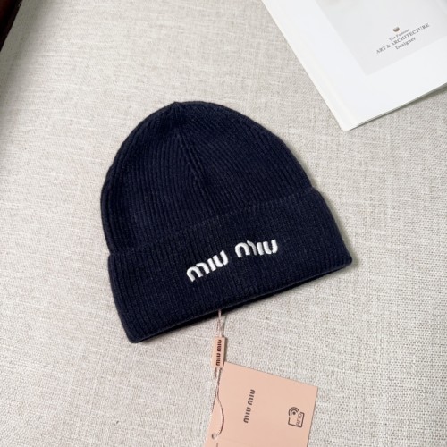 Miumiu Womens Cap Knit Hat Luxury Brand with Original Box  