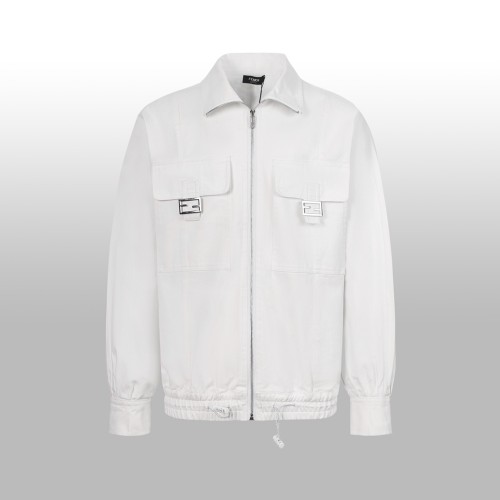 Fendi Men Womens Coat Luxury Brand Mens Denim Jacket Top Quality   