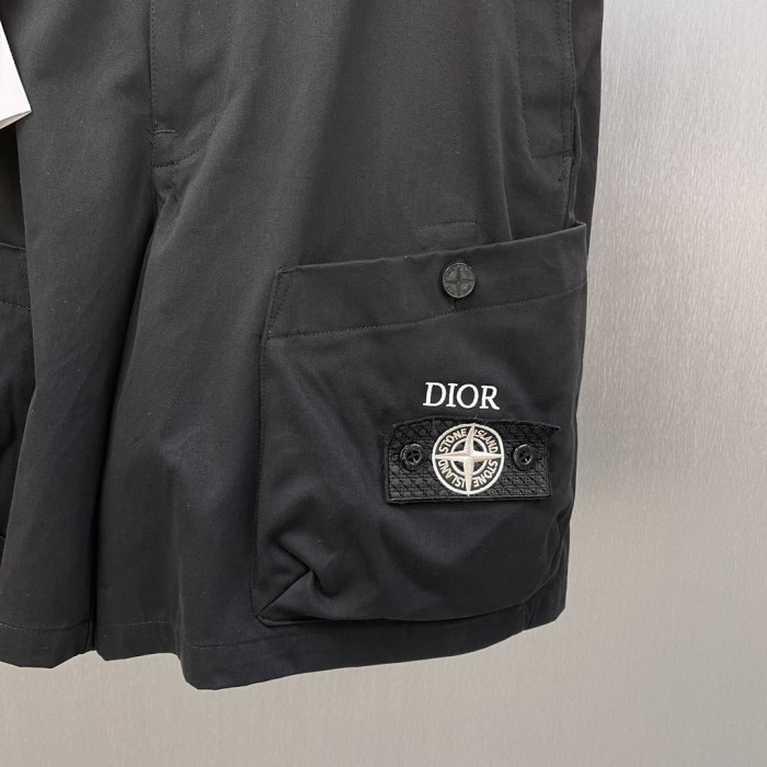 Dior Luxury Brand Women Mens Pant Shorts WDIOR AND STONE ISLAND Bermuda Shorts 493C172A6144_C980   