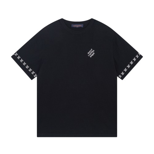 Louis Vuitton Luxury Brand Men Womens Short Sleeve T-Shirt Short-Sleeved Cotton Crewneck   
