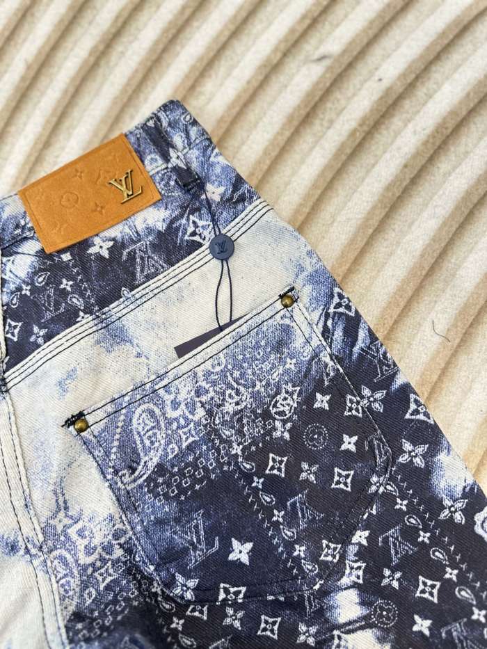 Louis Vuitton Luxury Brand Women Mens Pant Short Jeans   
