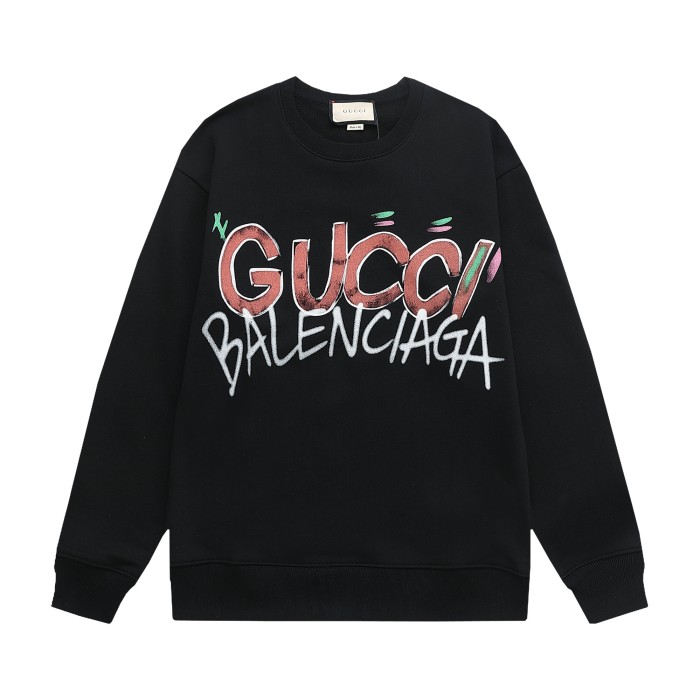 Gucci x Balenciaga Womens Mens Sweatshirt Luxury Brand Mens Sweatshirt   