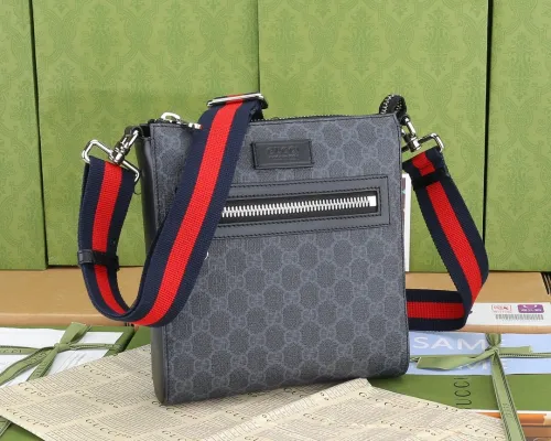 Gucci Mens Messenger Shoulder Bags Luxury Brand Fashion Bags GG Black Messenger Bag 474137 K5RLN 1095  