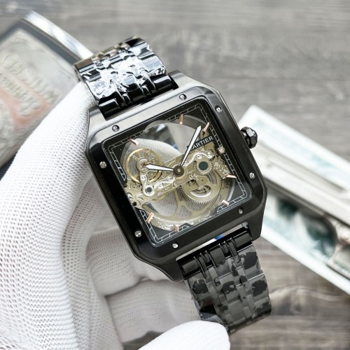 Cartier Mens Watch Luxury Brand Design Fashion Type with Original Box