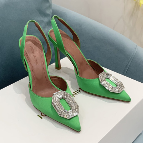 Amina Muaddi Womens Shoes Sandals Slippers Luxury Brand Fashion Pumps for Women with Original Box 10cm Heel