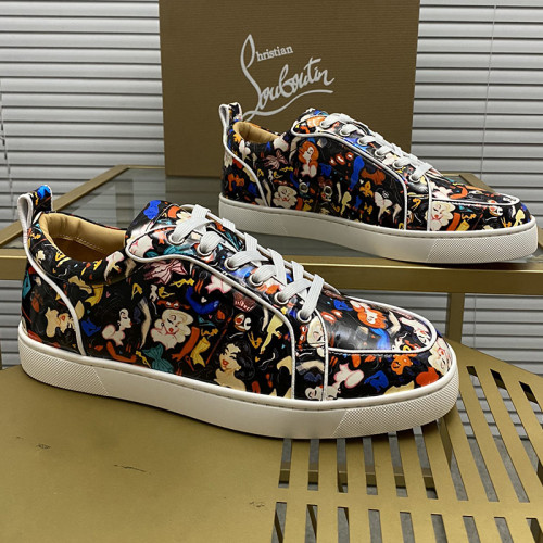Christian Louboutin Mens Shoes Sneakers Luxury Brand Red Bottom Design Sports Footwears with Original Box