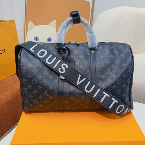 Louis Vuitton Womens and Mens Unisex Bags Luxury Brand LV Keepall Bandoulière 45 Fashion Design Travel Bag