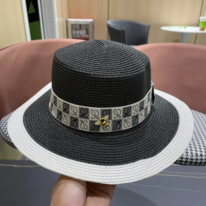 Loewe Womens Bucket Hat Luxury Brand Design Loewe Hats Straw Hat with Original Box  