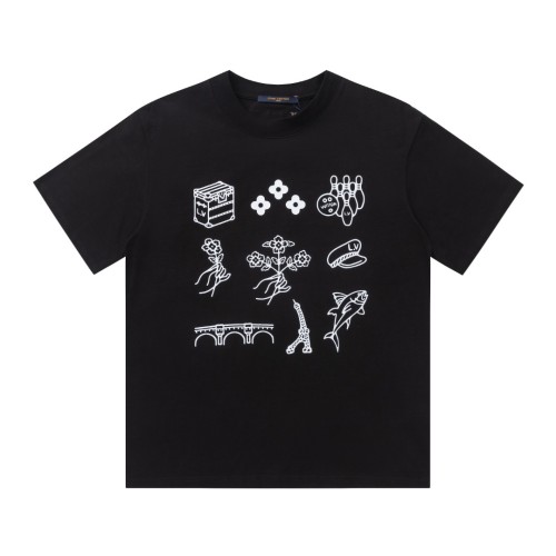 Louis Vuitton Luxury Brand Men Womens Short Sleeve T-Shirt   