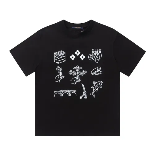 Louis Vuitton Luxury Brand Men Womens Short Sleeve T-Shirt   