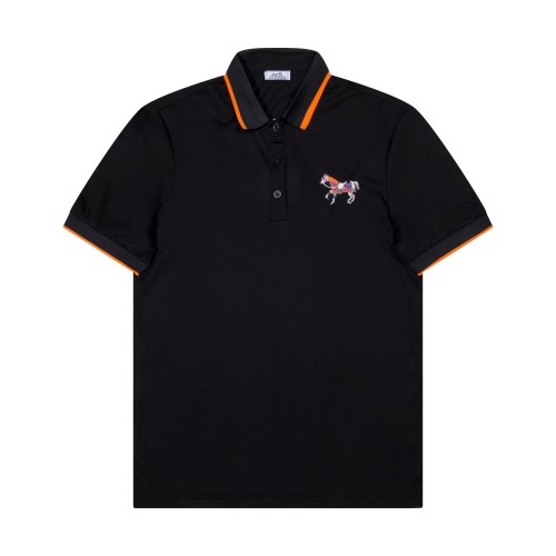 Hermes Luxury Brand Mens Short Sleeve T-Shirt Polo Shirt   