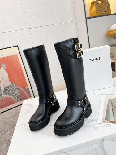 Celine Womens Shoes Boots Knee Length Luxury Brand Fashion Boots for Women