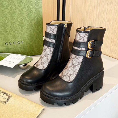 Gucci Women Shoes Boots Luxury Brand Fashion Women's ankle boot with Double G with Original Box Whatsapp 