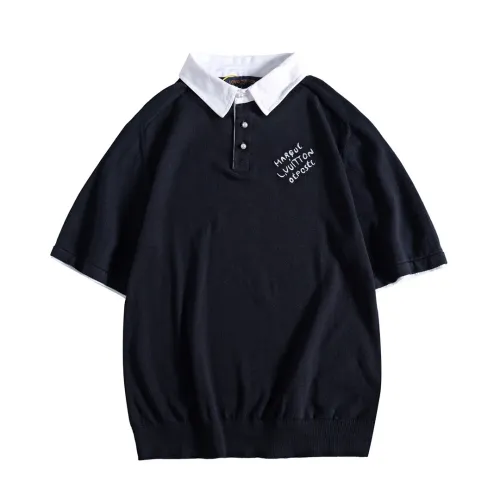 Louis Vuitton Luxury Brand Men Womens Short Sleeve T-Shirt Embroidered Short-Sleeved Cotton Blend Polo Shirt 1AFQQJ   
