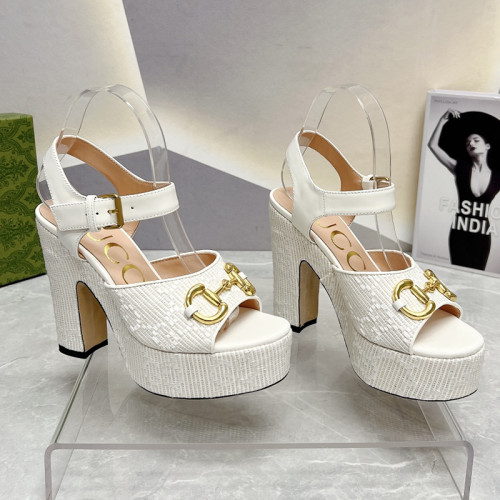 Gucci Womens Shoes Sandals 12cm Heel Luxury Brand with Original Box 730022 US000 7519 Women's Interlocking G sandal in leather Whatsapp 