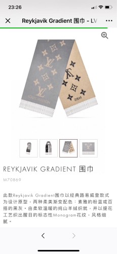 Louis Vuitton Scarves Womens Fashion Scarf Luxury Brand REYKJAVIK GRADIENT SCARF with Original Box M70869