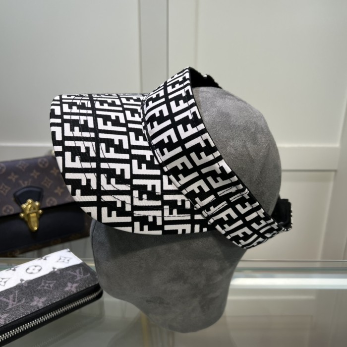 Fendi Men Womens Visor Hat Luxury Brand Design Fendi Cap with Original Box  