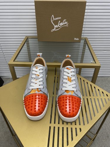 Christian Louboutin Mens Shoes Sneakers Luxury Brand Red Bottom Design Sports Footwears with Original Box