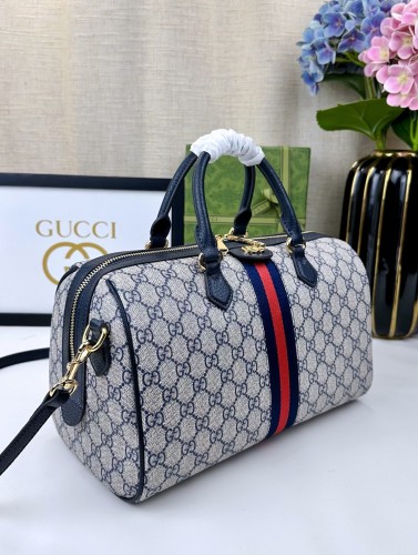 Gucci Womens Bags Handbags Shoulder Messenger Bags Luxury Brand Ophidia medium top handle bag in beige with Original Box 77206596IWG8745
