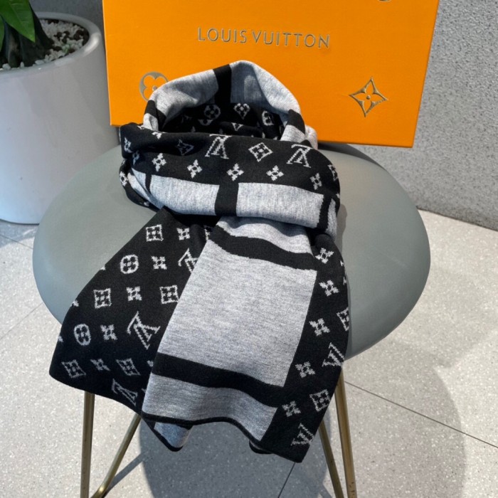 Louis Vuitton Scarves Men Womens Fashion Scarf with Original Box   