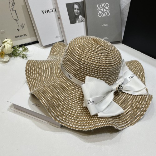 Dior Womens Straw Hat Luxury Brand Design Dior Cap with Original Box  