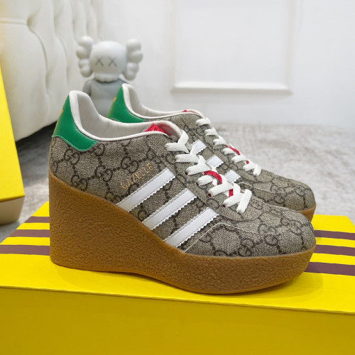 Gucci Adidas Gazelle Womens Shoes Sneakers Luxury Brand adidas x Gucci wedge Gazelle sneaker with Original Box 9cm Whatsapp 