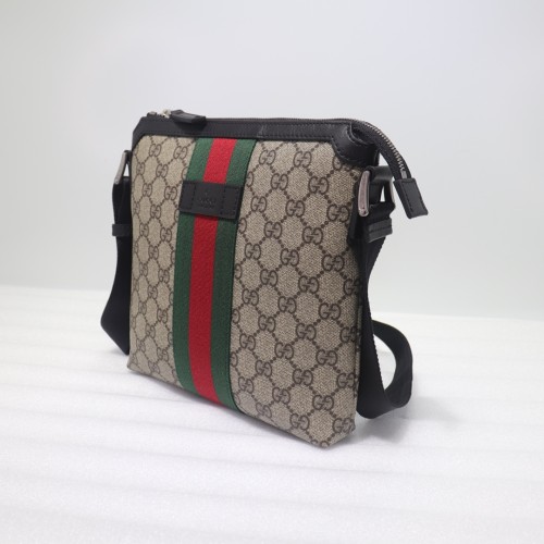 Gucci Mens Bags Shoulder Bag Design Luxury Brand SMALL MESSENGER BAG WITH WEB 471454 KHNGN 9692 with Original Box   