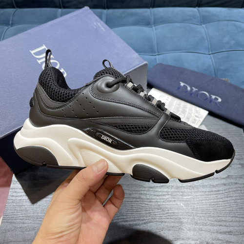 Dior Mens Shoes Sneakers Luxury Brand Breathable Design B22 SNEAKER Technical Mesh with Beige and Smooth Calfskin with Original Box  