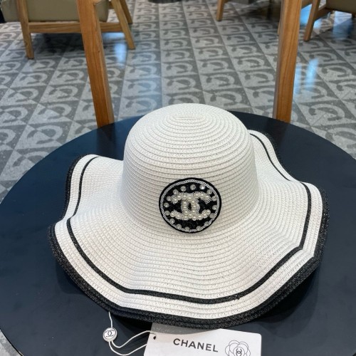 Chanel Womens Hats Luxury Brand Straw Hat with Original Box  