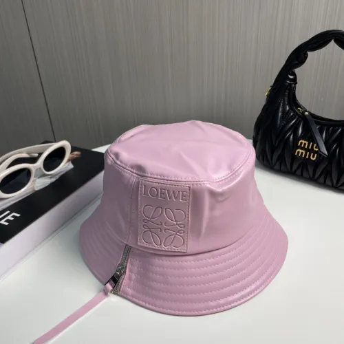 Loewe Womens Bucket Hat Luxury Brand Design Loewe Hats Fisherman hat in nappa calfskin with Original Box  